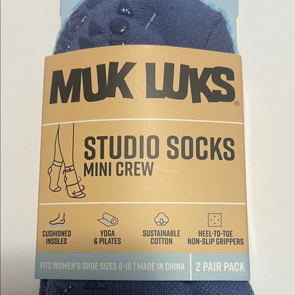 MUK LUKS Men's Navy Studio Socks - Picture 5 of 5